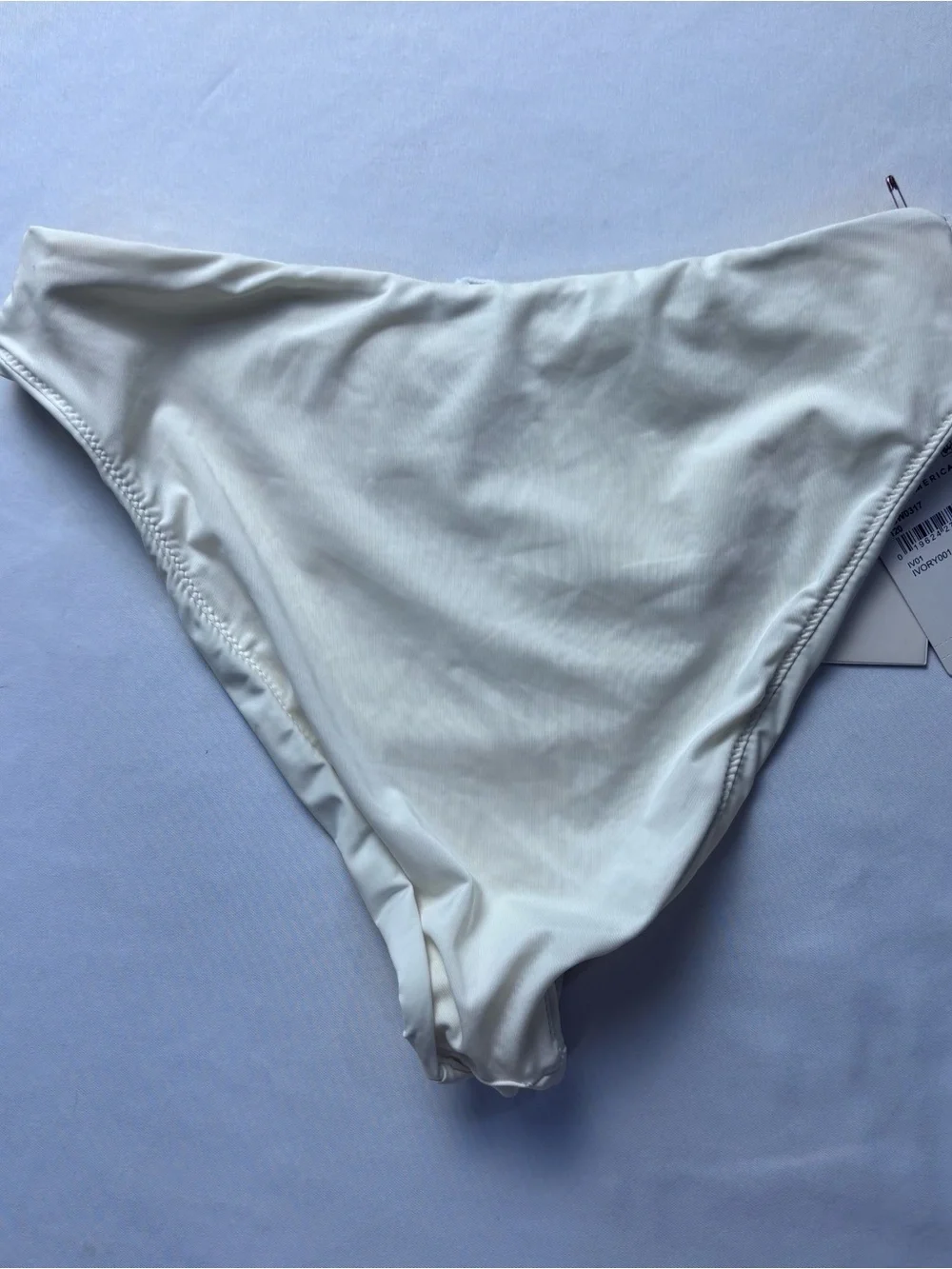 Good American Cream High-Cut Bikini Bottom
